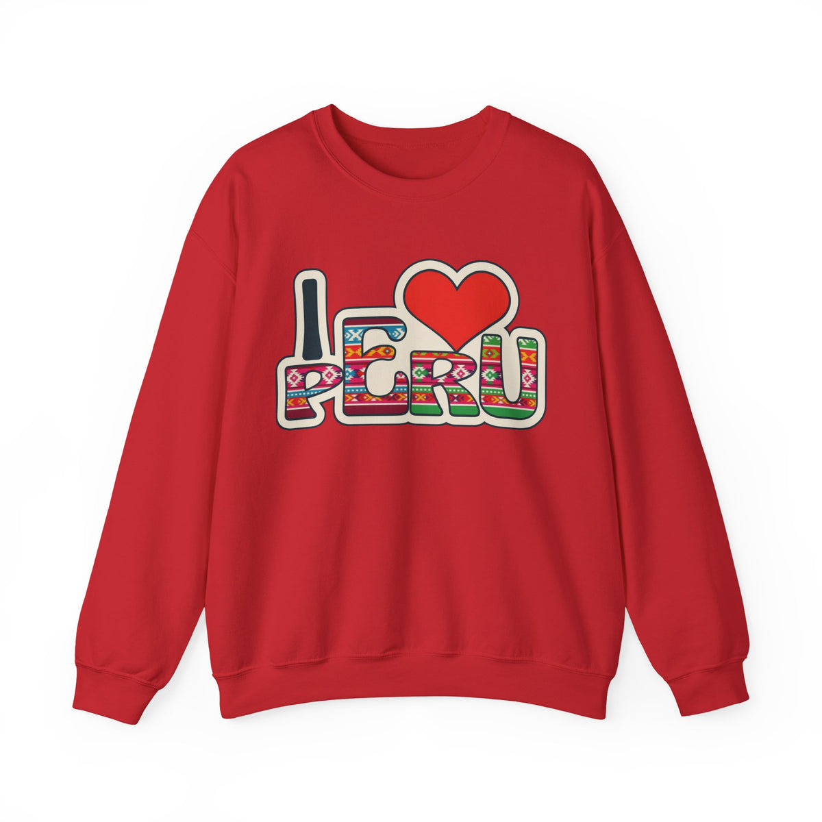 Best I Love Peru Sweatshirt - Andean Textile Crewneck Gift