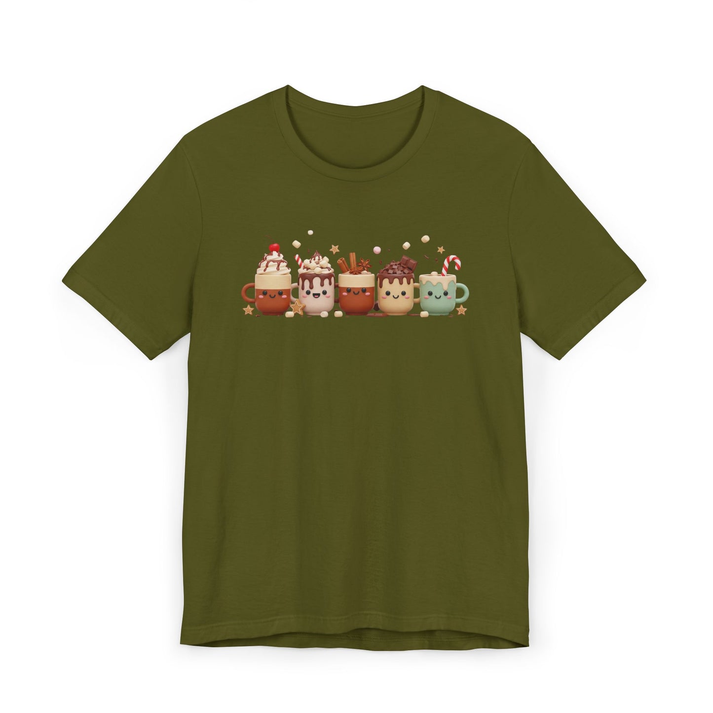 🍫☕ Cute Holiday Cocoa Mugs T-Shirt USA | Festive Coffee Tee