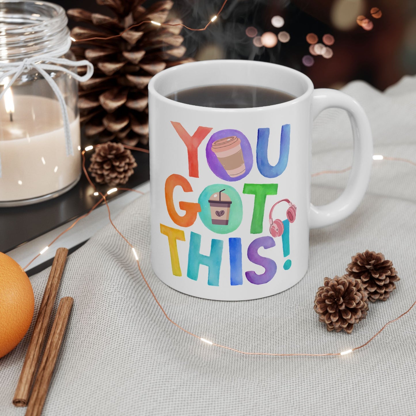 Best White 'You GoT This' Coffee Mug with Hidden Coffee Charm