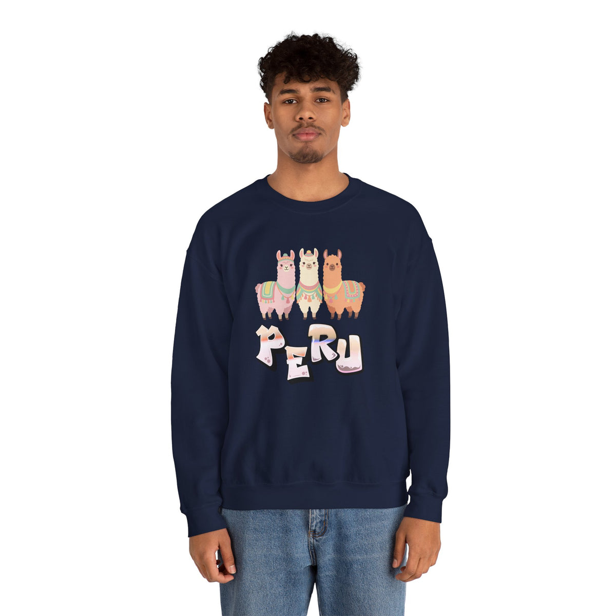 Best Pastel Llama Peru Sweatshirt - Cute Llamas Crewneck