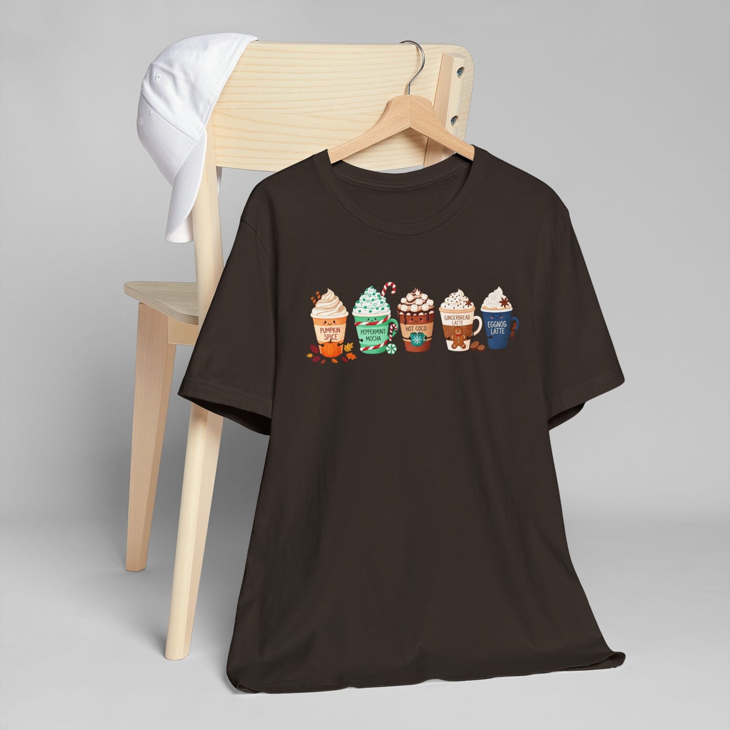 🎃☕ Seasonal Coffee Drinks T-Shirt USA | Holiday Coffee Tee
