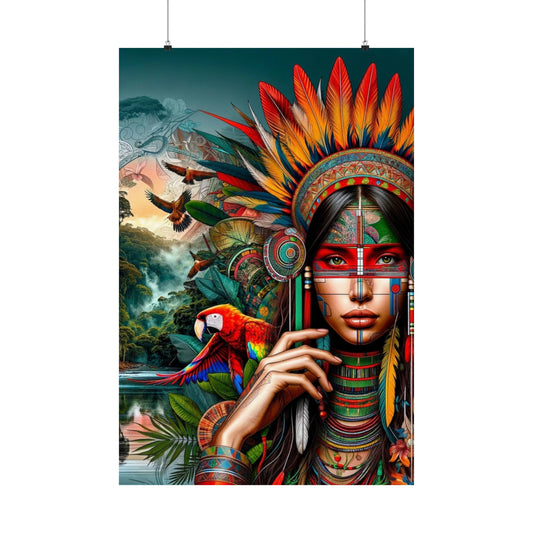 Peruvian Ashaninka Inspired Matte Posters