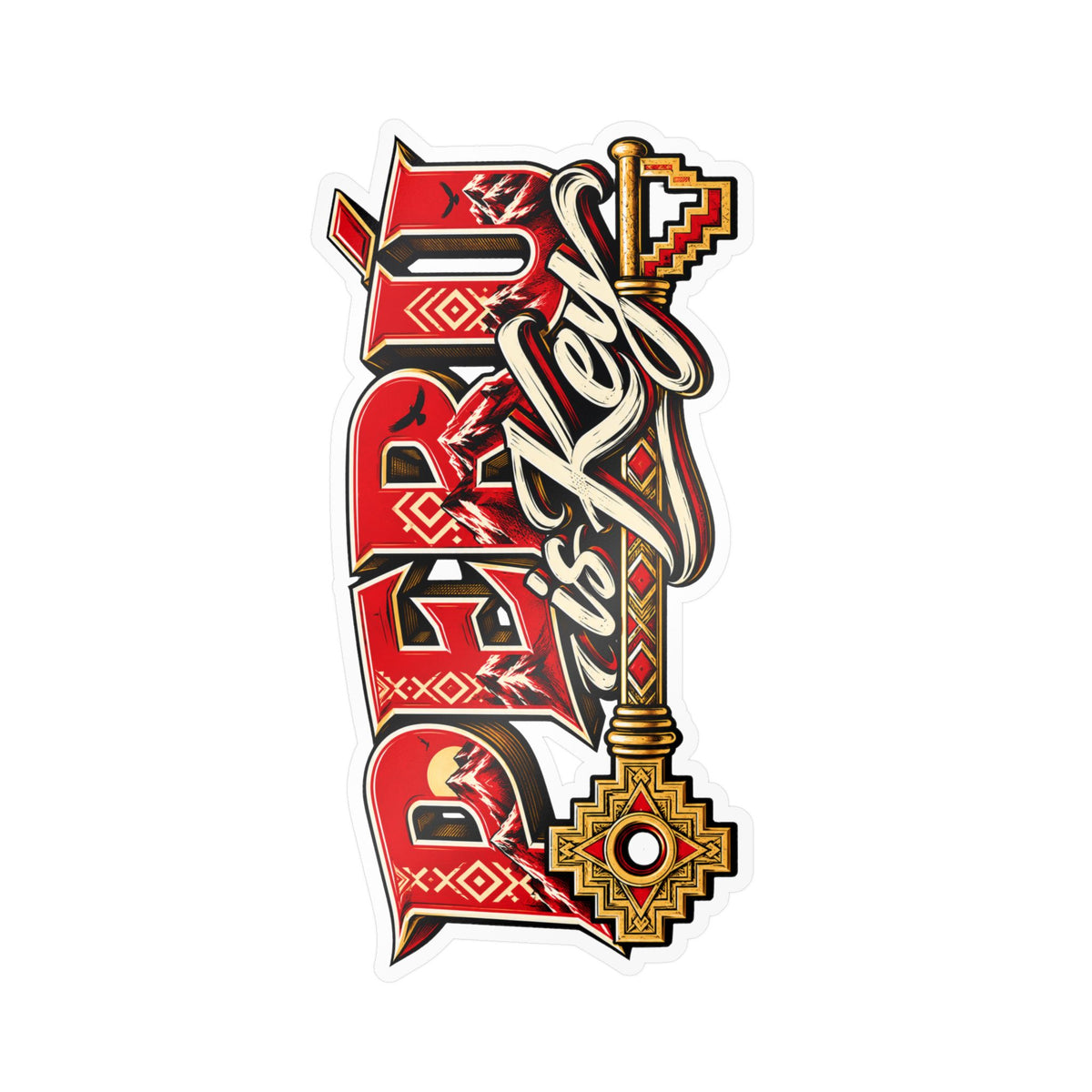 Best Peru is Key Sticker - Gold Key Andes Vinyl Decal