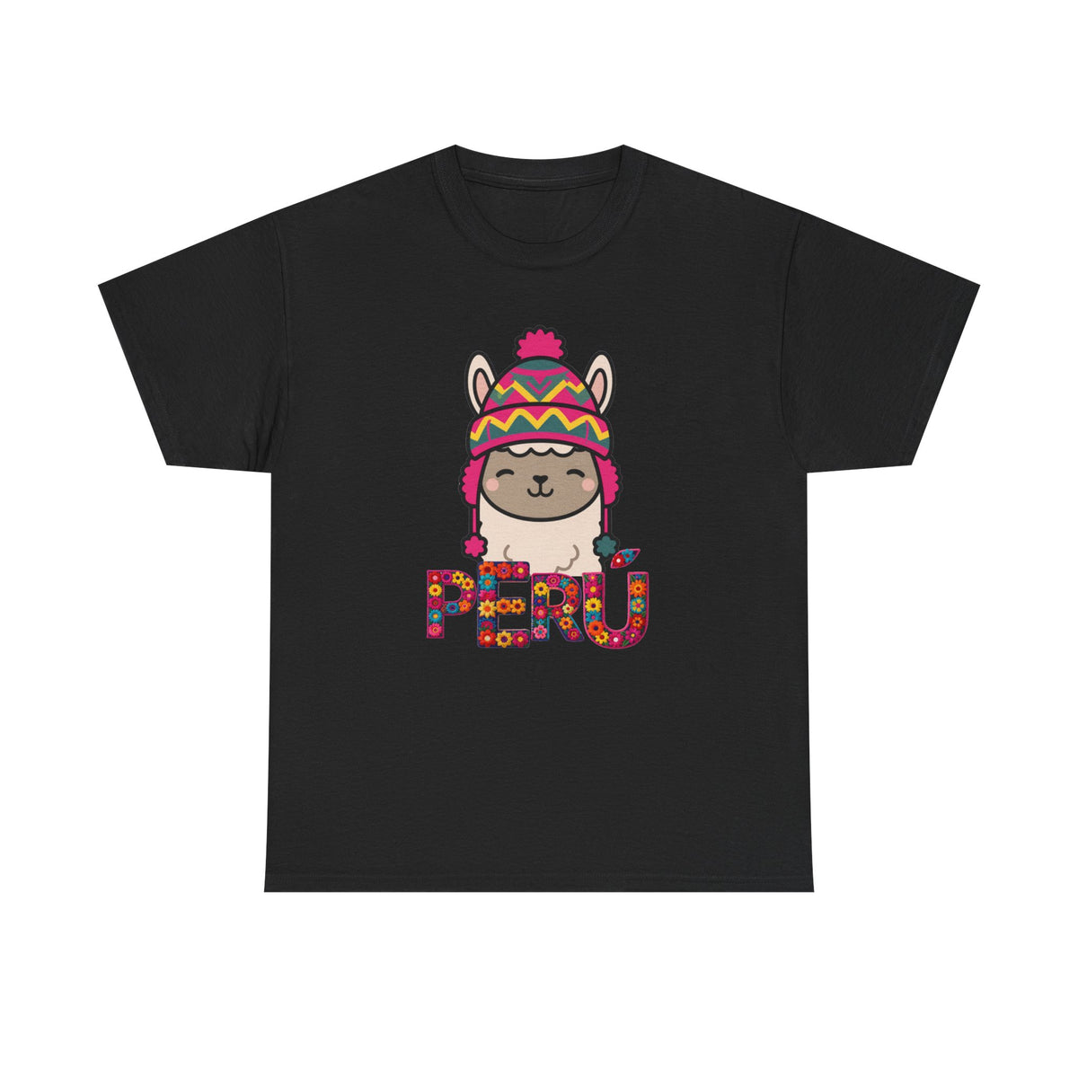 Best Peru Chullo Llama T-Shirt USA Unisex Andean Pride Tee