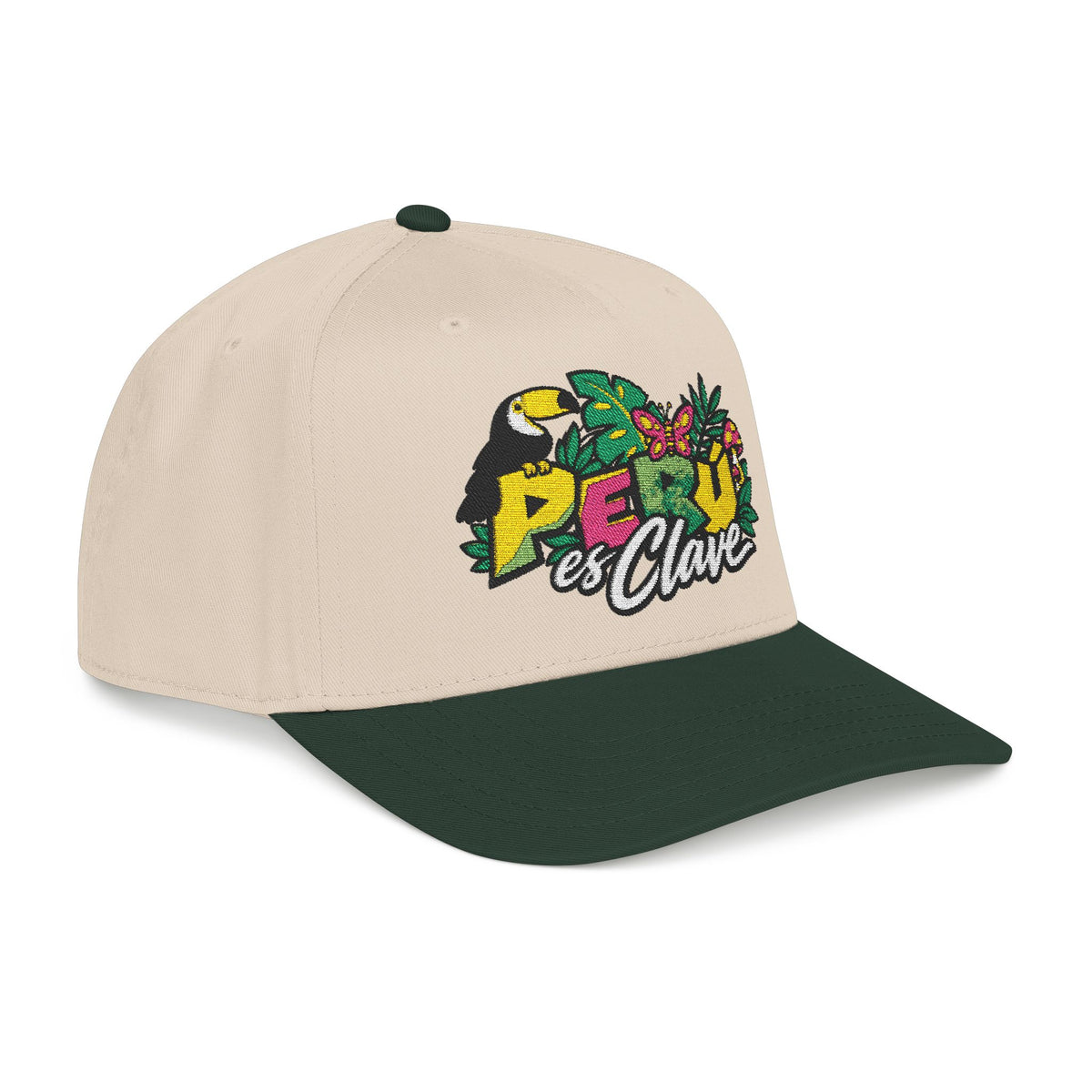 Best Perú es Clave Hat - Embroidered Amazon Toucan Cap