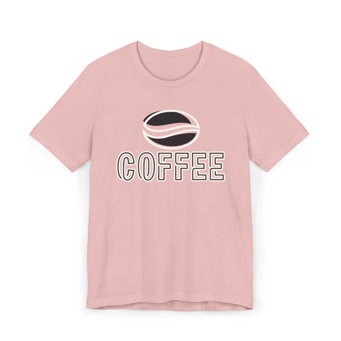 Black Coffee Logo T-Shirt – Minimalist Coffee Bean Graphic Tee for Coffee Lovers (USA Only)