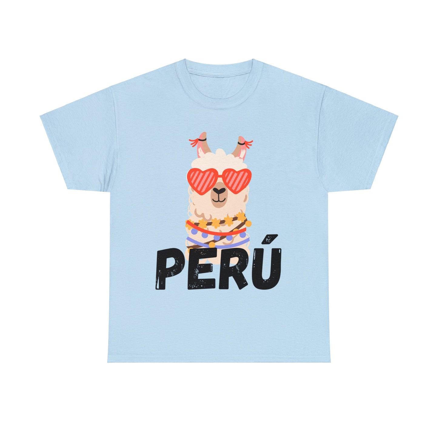 Peruvian Unisex T-Shirt "Llama Elegance"