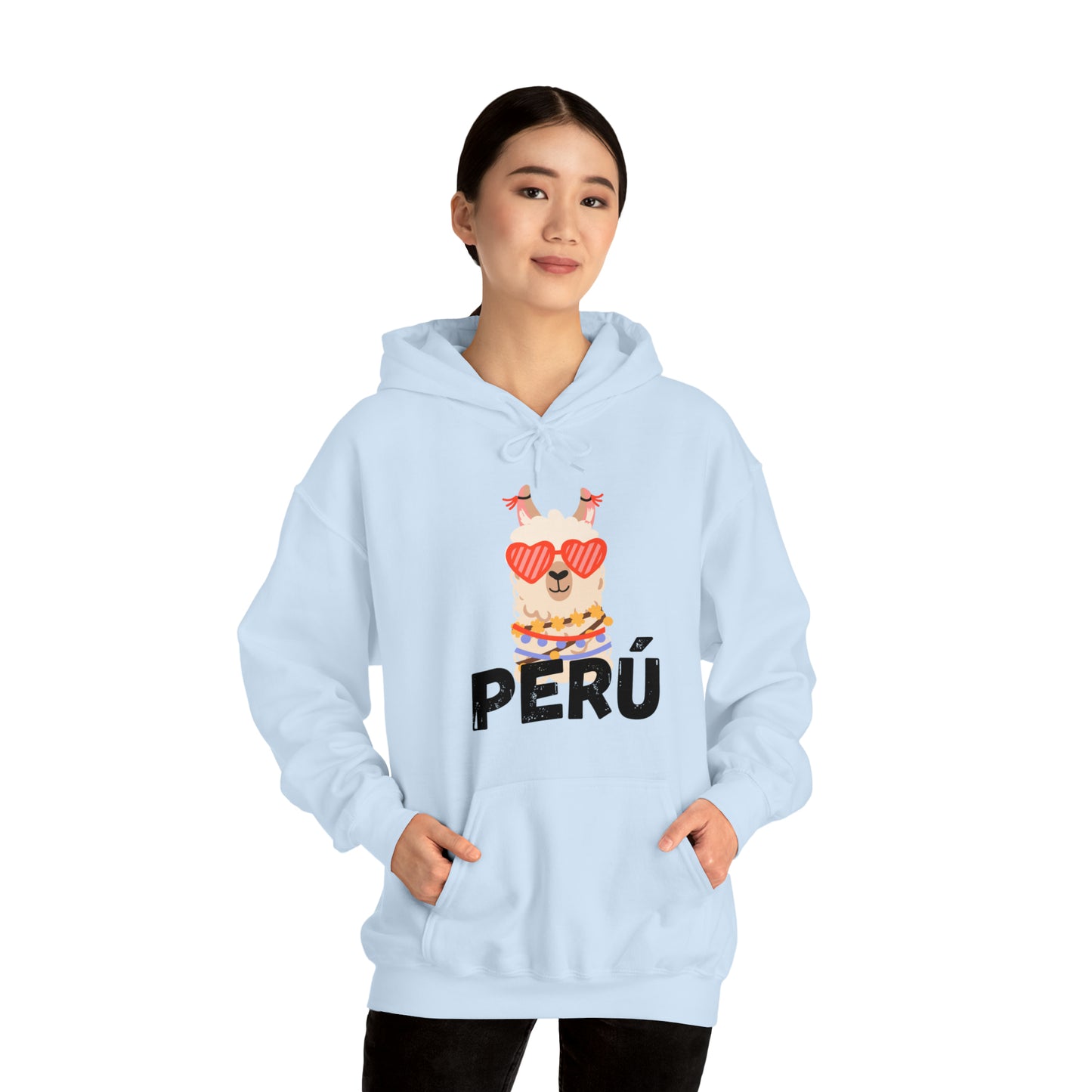 Peruvian Unisex Hoodie "Cozy Elegance,Peruvian Llama" 2024