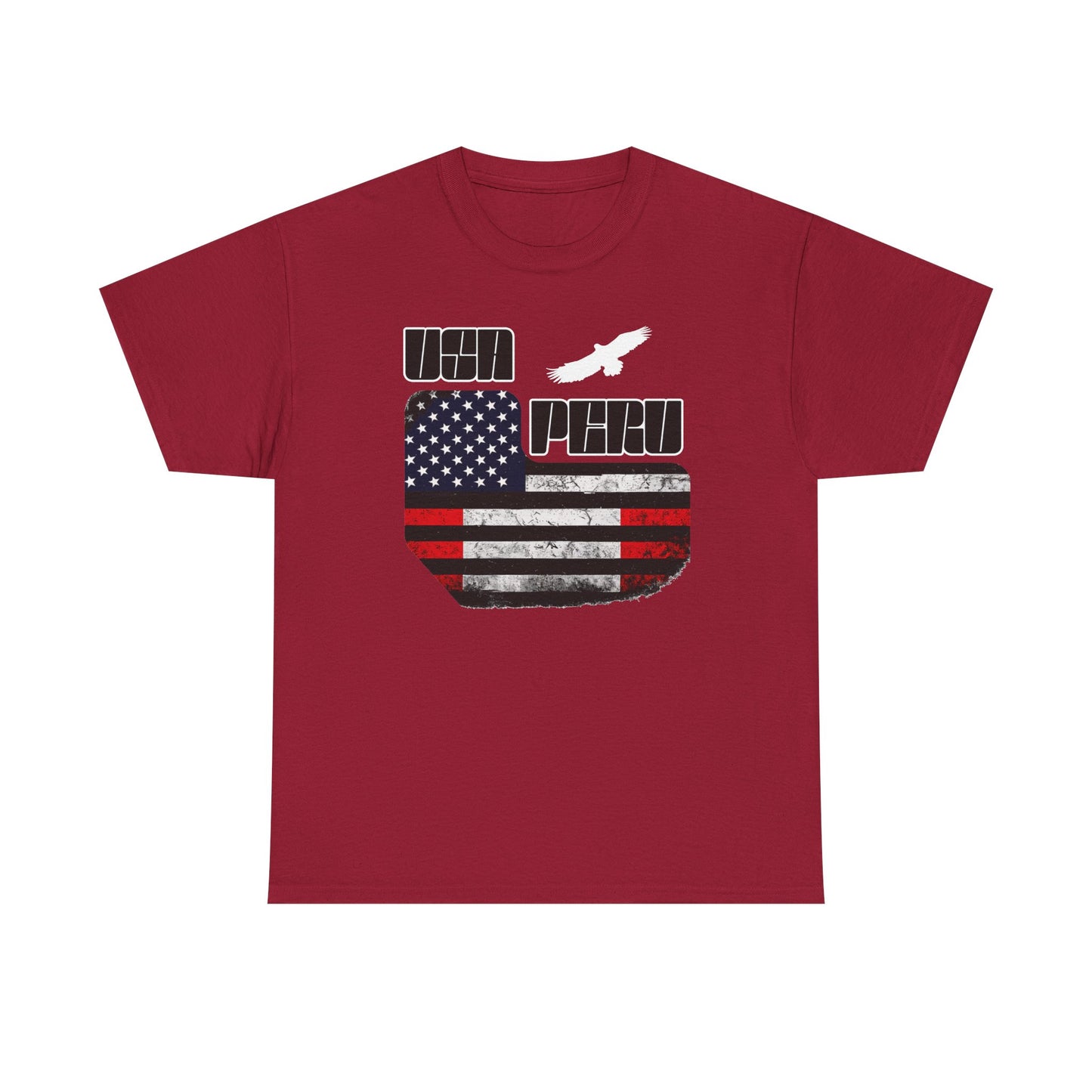 Best USA Peru Flag T-Shirt - Peruvian American Tee