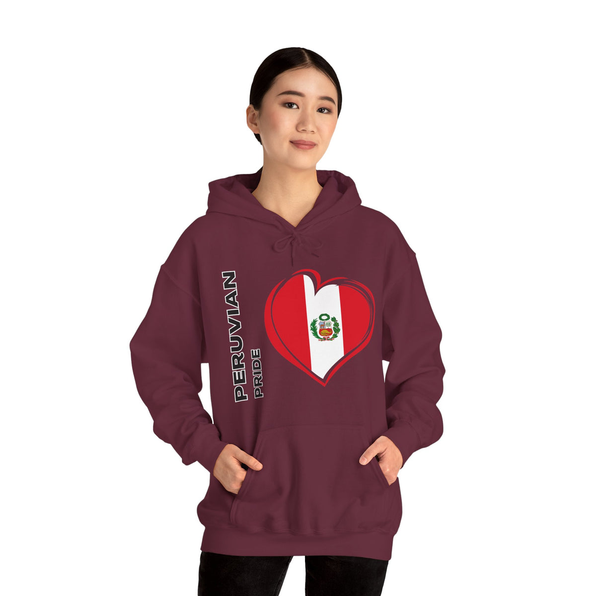 Best Peruvian Pride Hoodie - Peru Flag Heart Gift, Unisex
