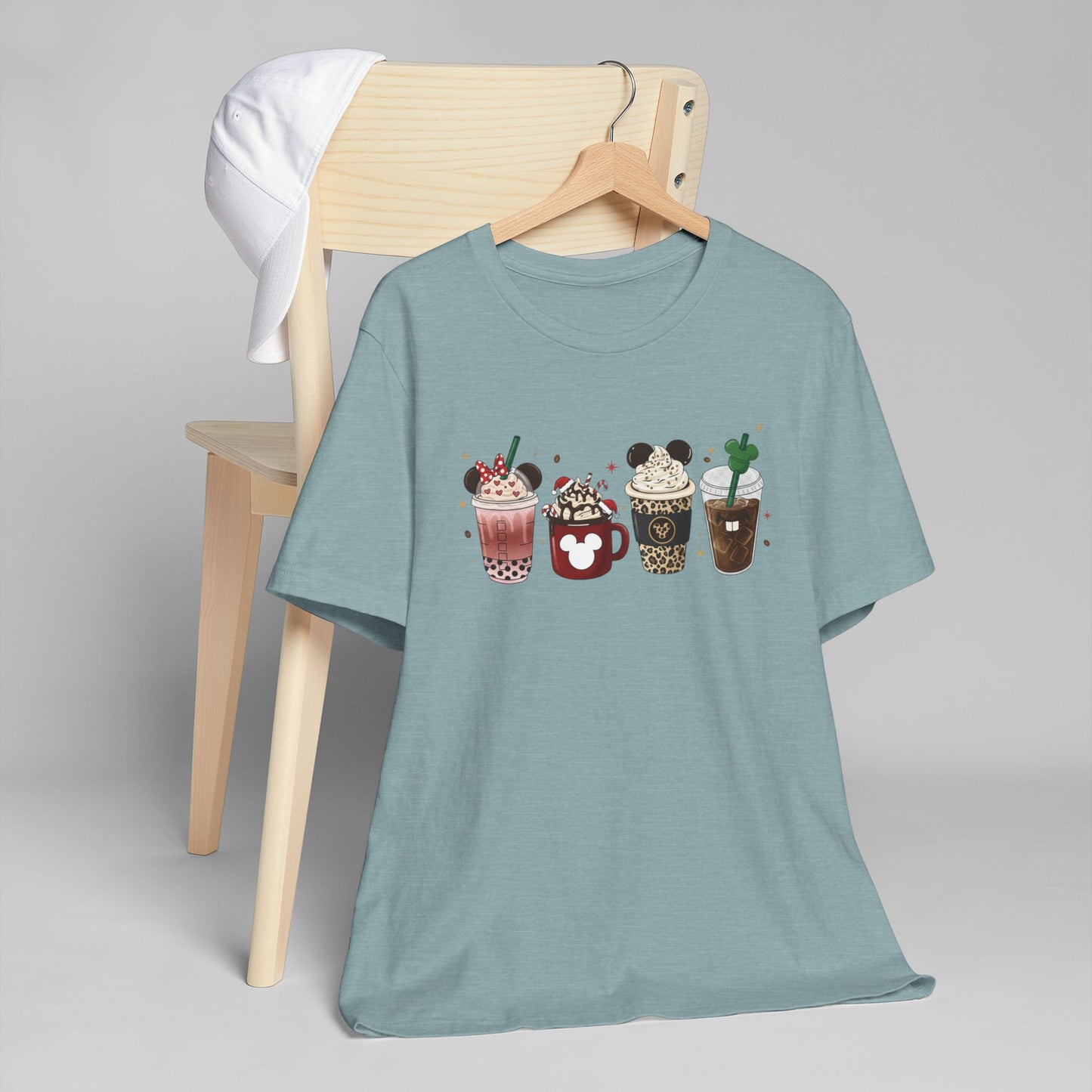 🎀☕ Cute Holiday Coffee Cups T-Shirt USA | Coffee Lovers Tee
