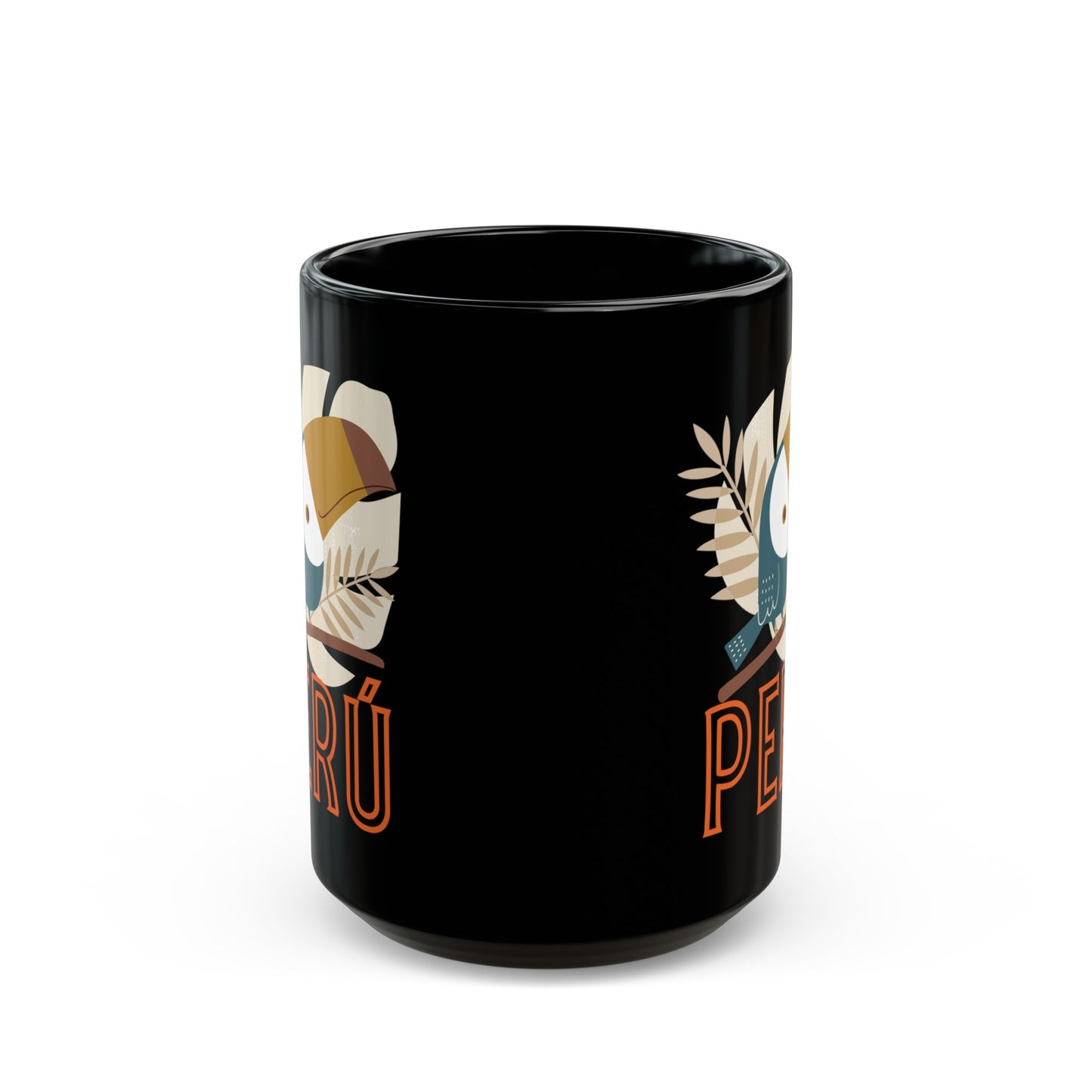 Best Peruvian Coffee Black Mug (11oz, 15oz) "Peru Rainforest"