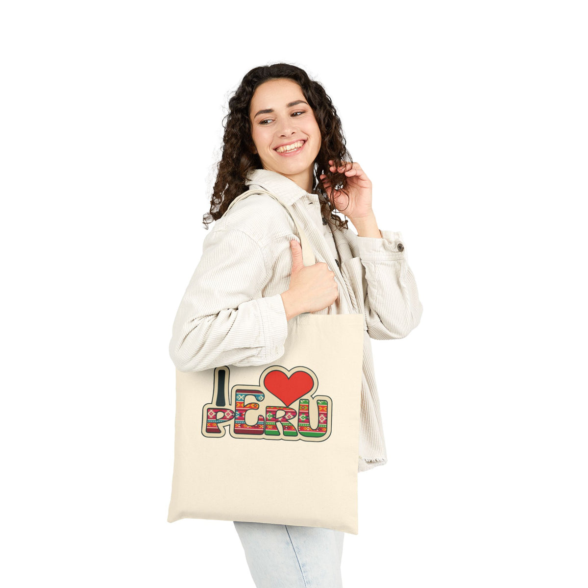 Best I Love Peru Canvas Tote Bag - Textile