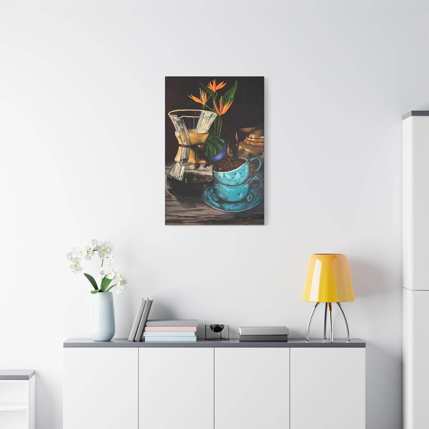 Chemex & Blue Cup — Coffee Art Print