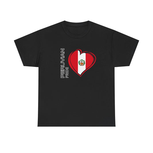Best Peruvian Pride T-Shirt USA Unisex Flag Heart Tee