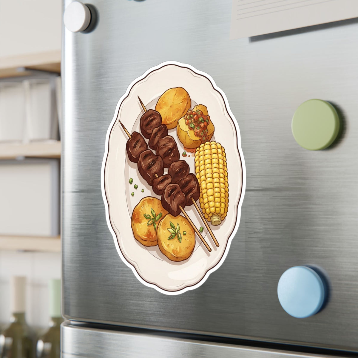 Best Anticuchos Sticker - Peruvian Food Vinyl Decal Gift