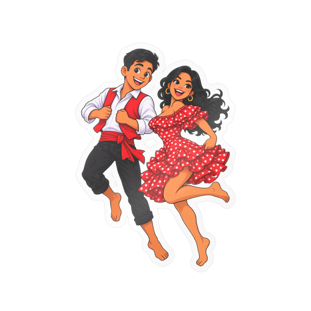 Best Peruvian Dance Couple Sticker - Afro-Peruvian Decal