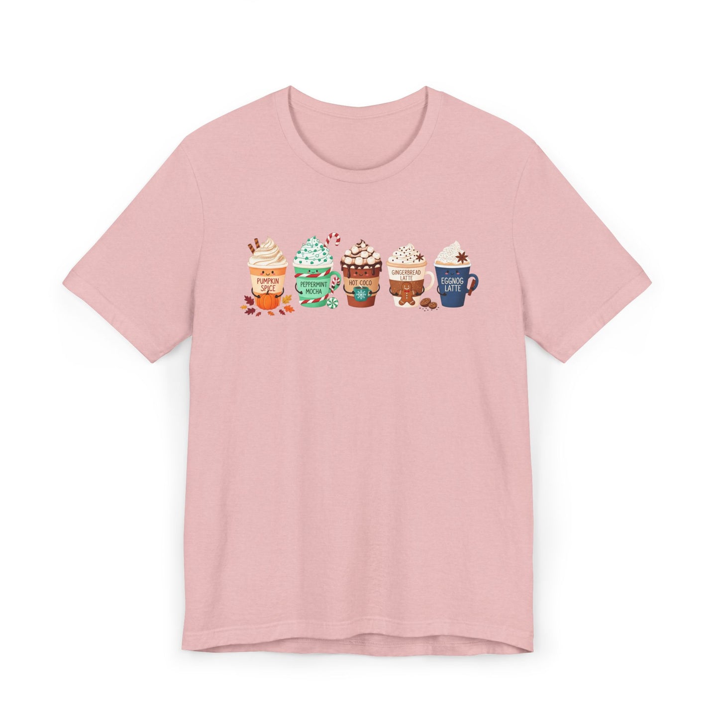 🎃☕ Seasonal Coffee Drinks T-Shirt USA | Holiday Coffee Tee