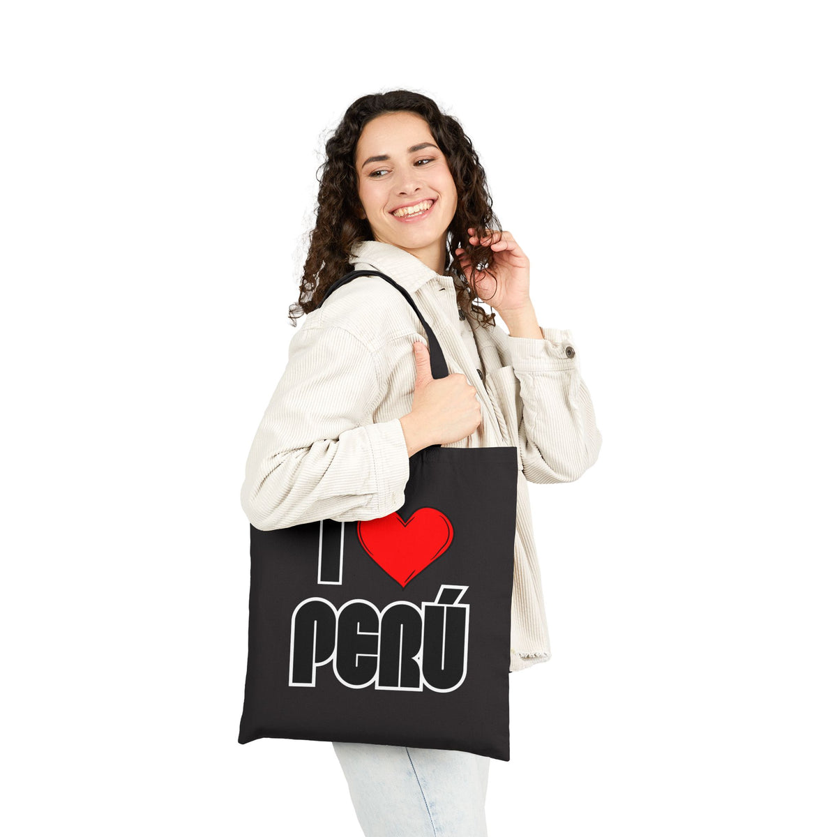 Best Peruvian Canvas Tote Bag "I Love Peru"