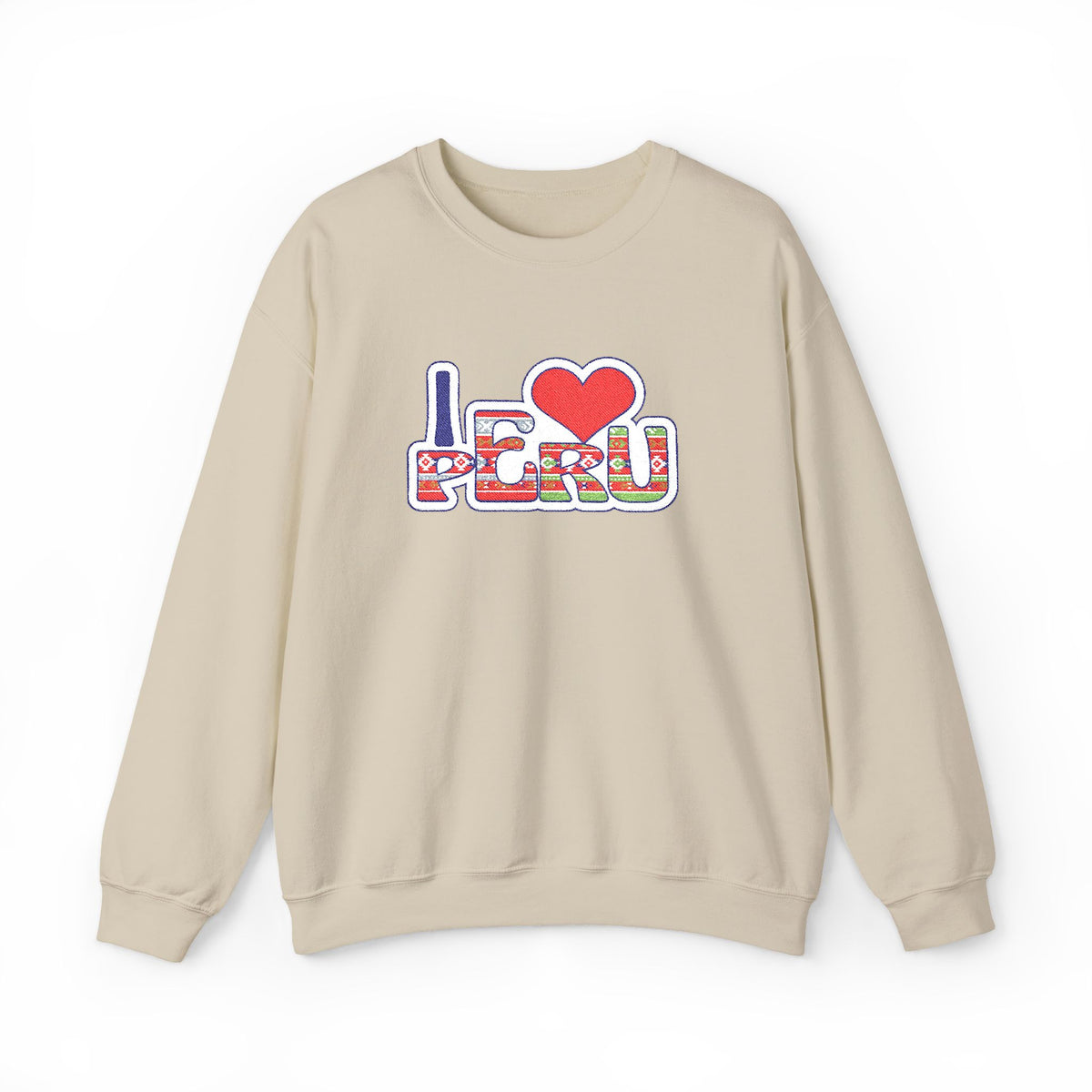 Best I Love Peru Embroidered Sweatshirt USA