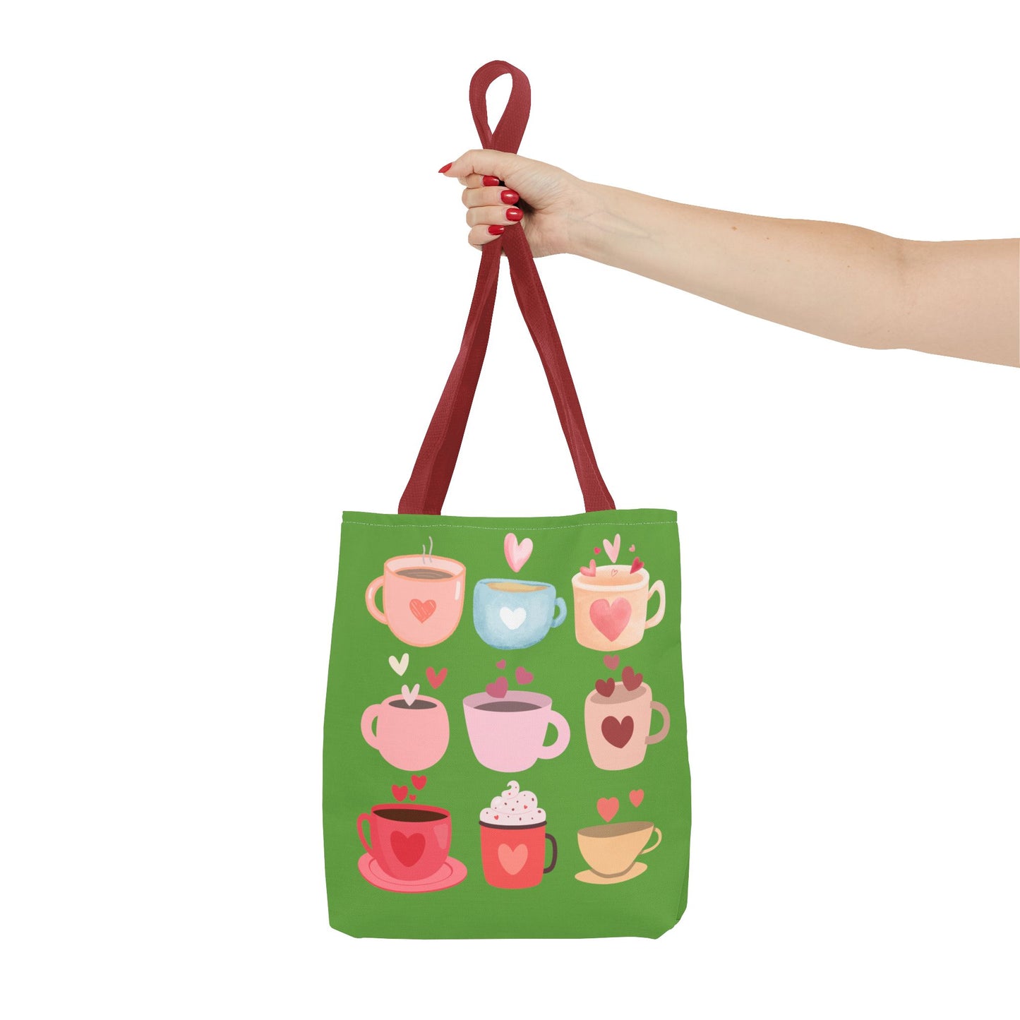 Best Coffee Tote Bag "Coffee Mugs Heart"