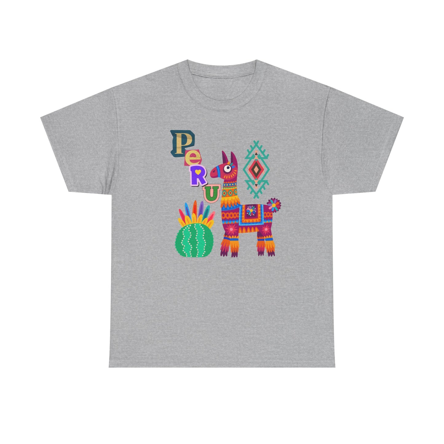 Best Peruvian Llama T-Shirt USA Colorful Peru Pride Unisex Te
