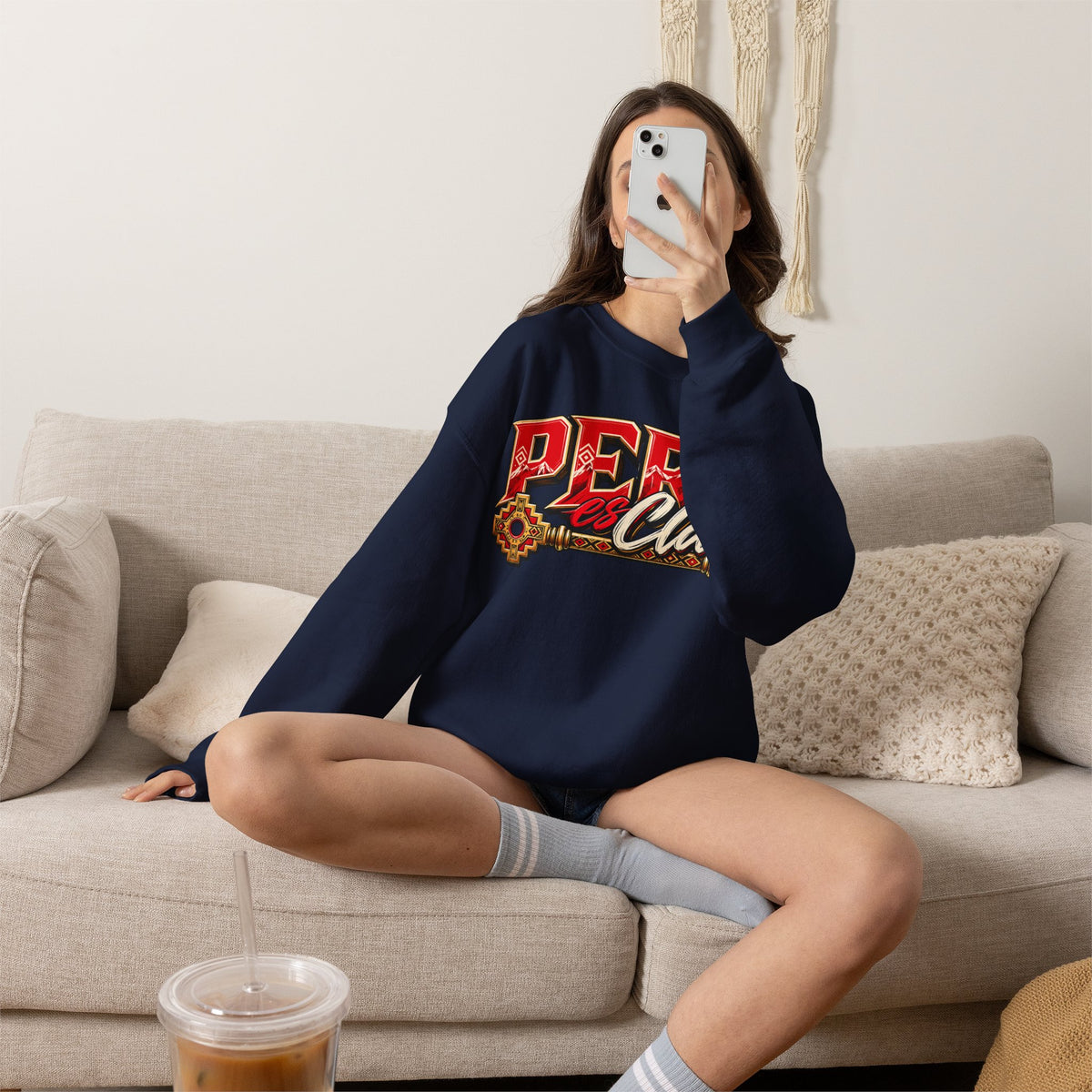 Best Perú es Clave Sweatshirt - Gold Key & Andes Crewneck