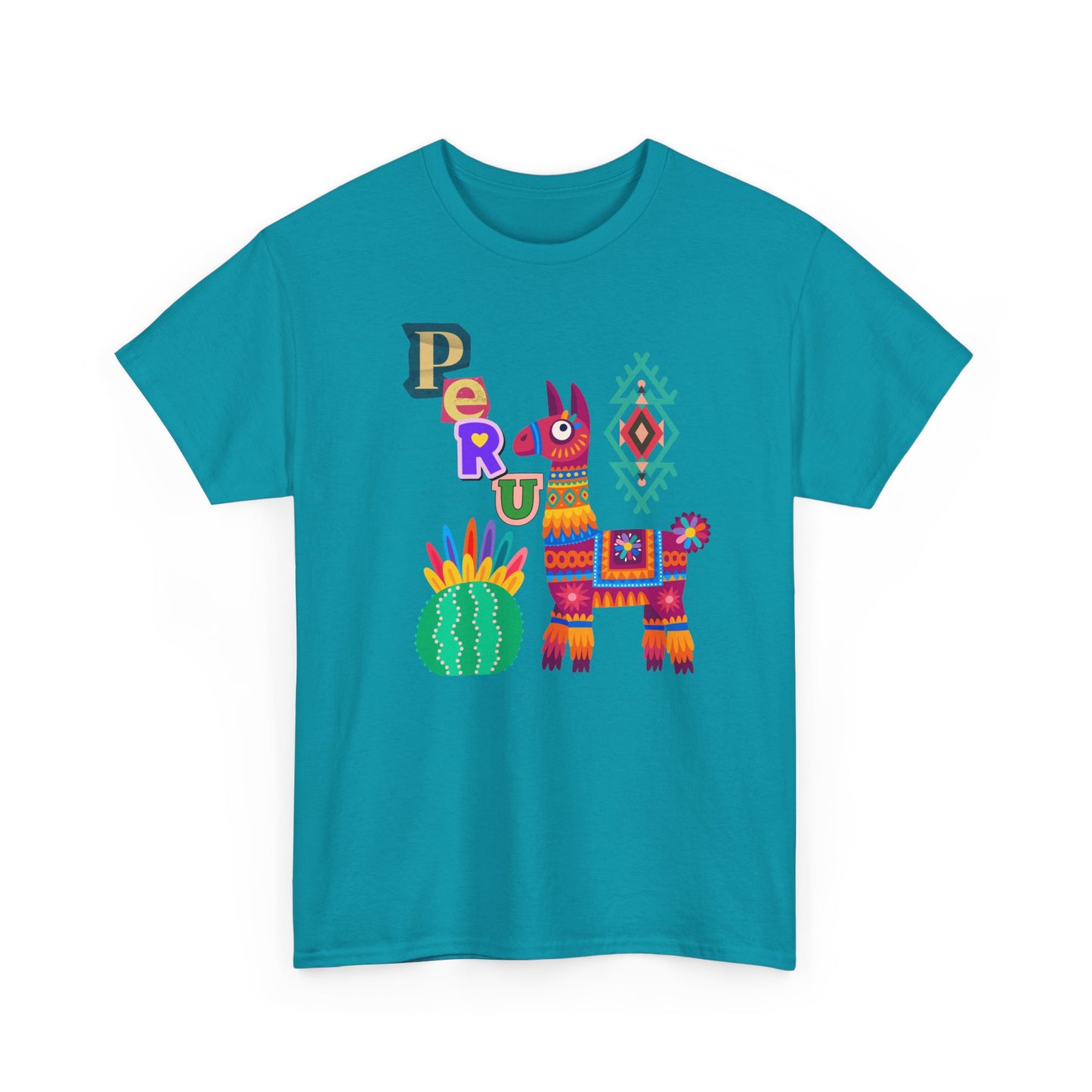 Best Peruvian Llama T-Shirt USA Colorful Peru Pride Unisex Te