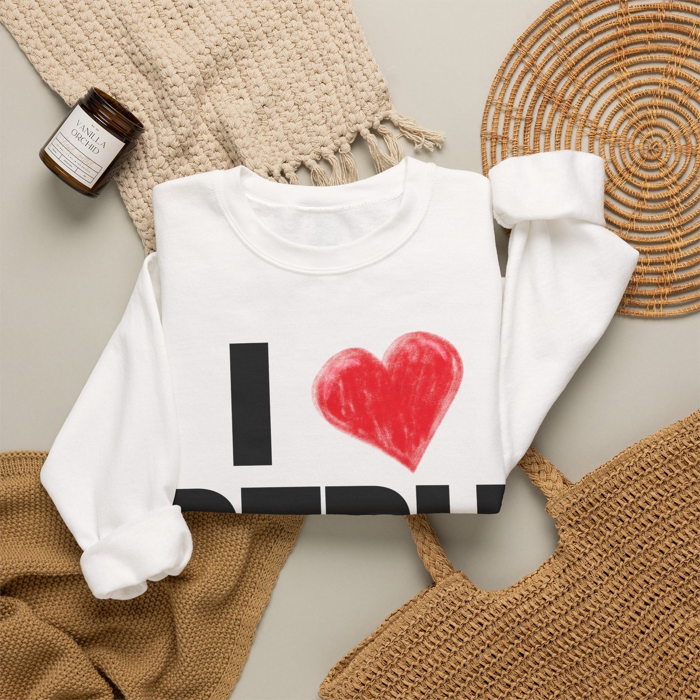 Best Peruvian Unisex Sweatshirt "I Love Peru"