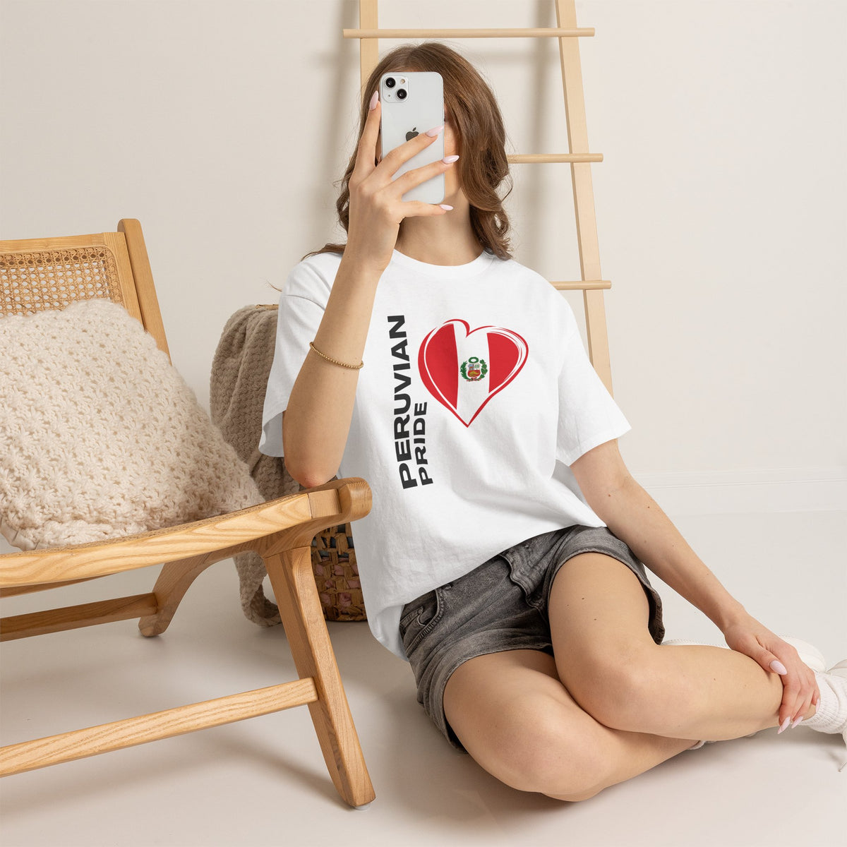 Best Peruvian Pride T-Shirt USA Unisex Flag Heart Tee