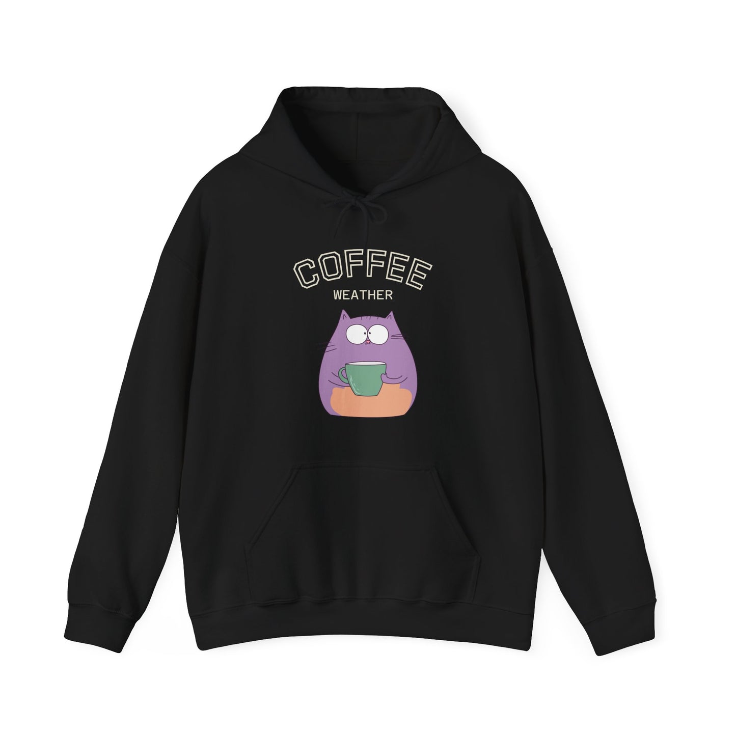 🐱☕ Coffee Weather Cat Hoodie USA | Cozy Coffee Lovers Hoodie