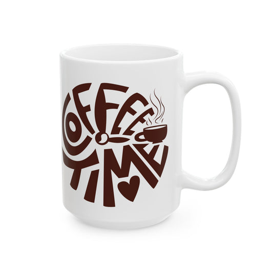 Best White Coffee Mug Classic Charm: 'Coffee Time' Mug Wins Morning Hearts