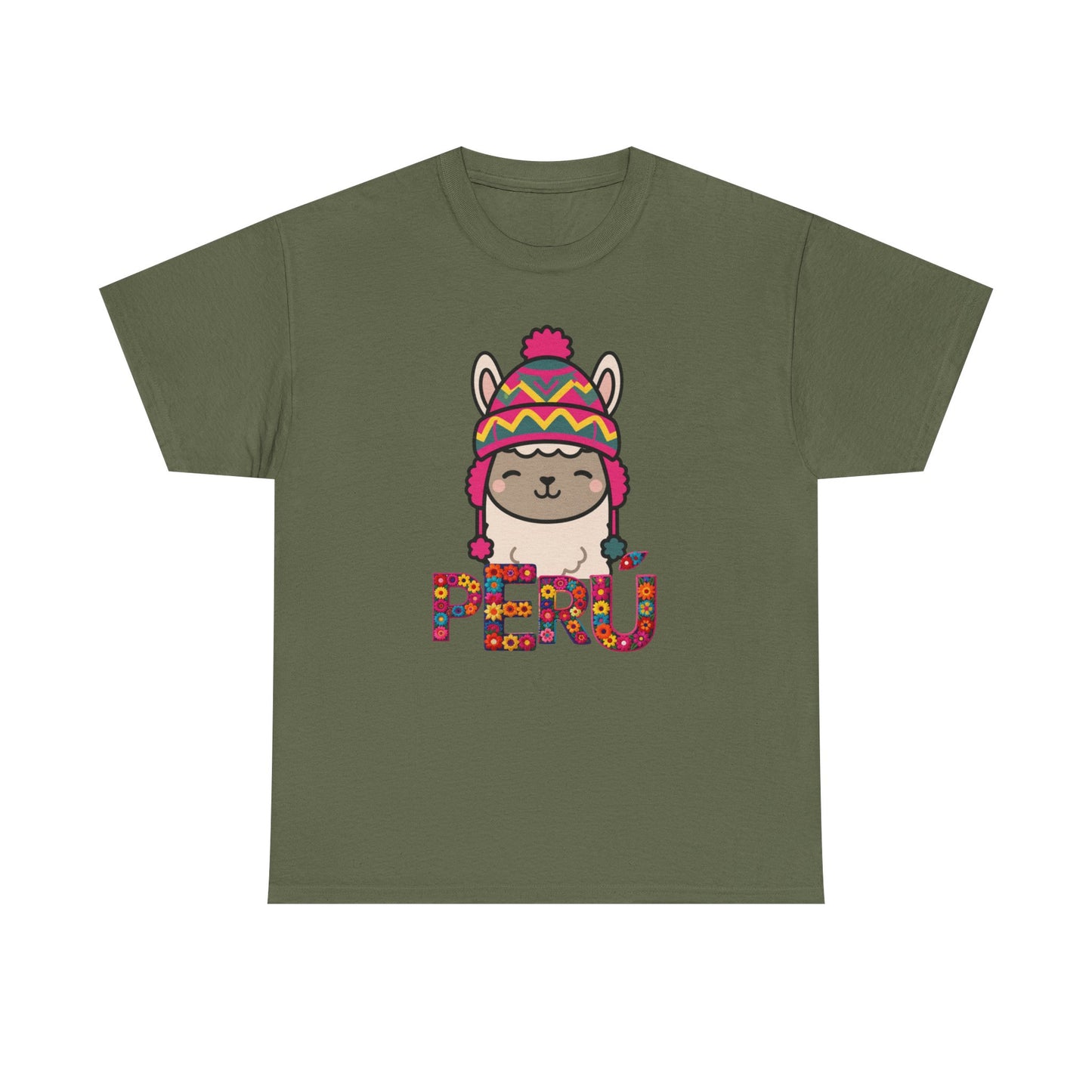 Best Peru Chullo Llama T-Shirt USA Unisex Andean Pride Tee