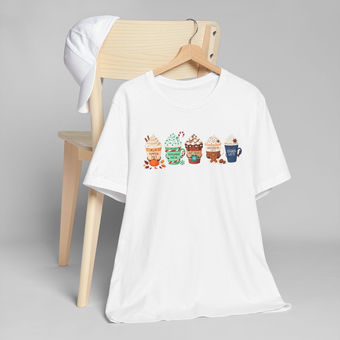 🎃☕ Seasonal Coffee Drinks T-Shirt USA | Holiday Coffee Tee