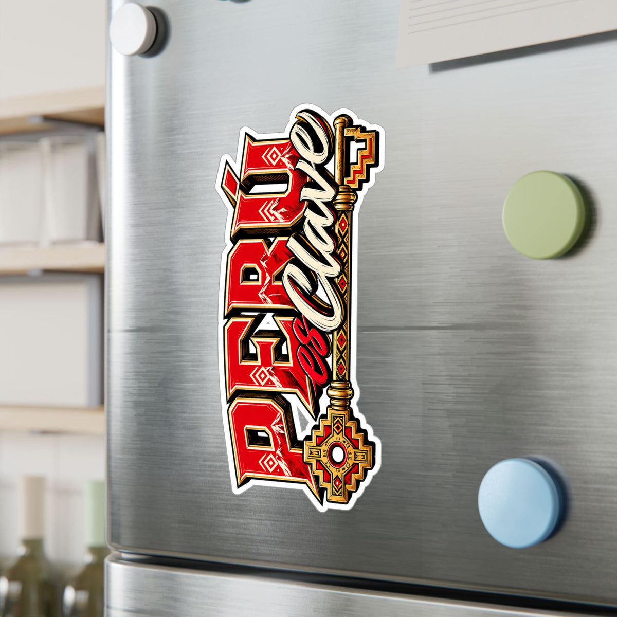 Best Perú es Clave Sticker - Gold Key Andean Vinyl Decal