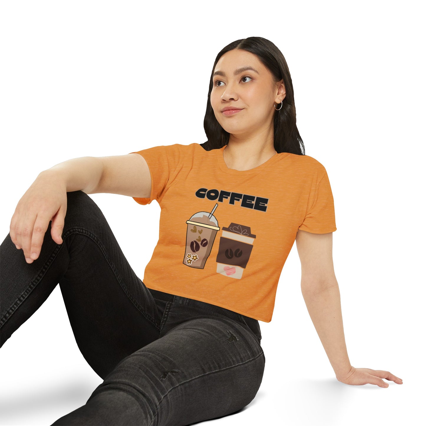 Best Coffee Cropped T-Shirt for Coffee-Loving Girls "Coffee"