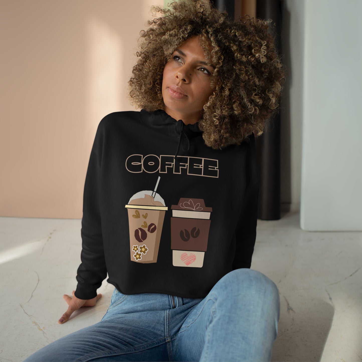 Best Coffee Cropped Hoodie "Coffee"