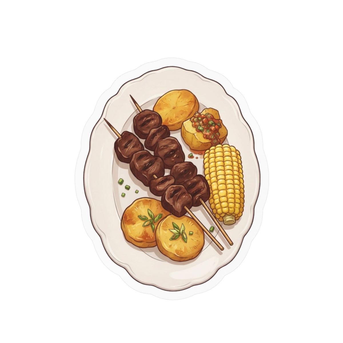 Best Anticuchos Sticker - Peruvian Food Vinyl Decal Gift