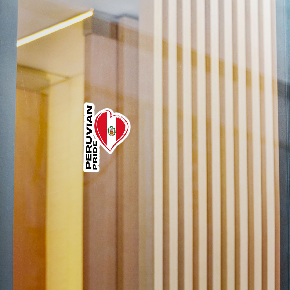 Best Peruvian Pride Sticker - Heart Flag Decal