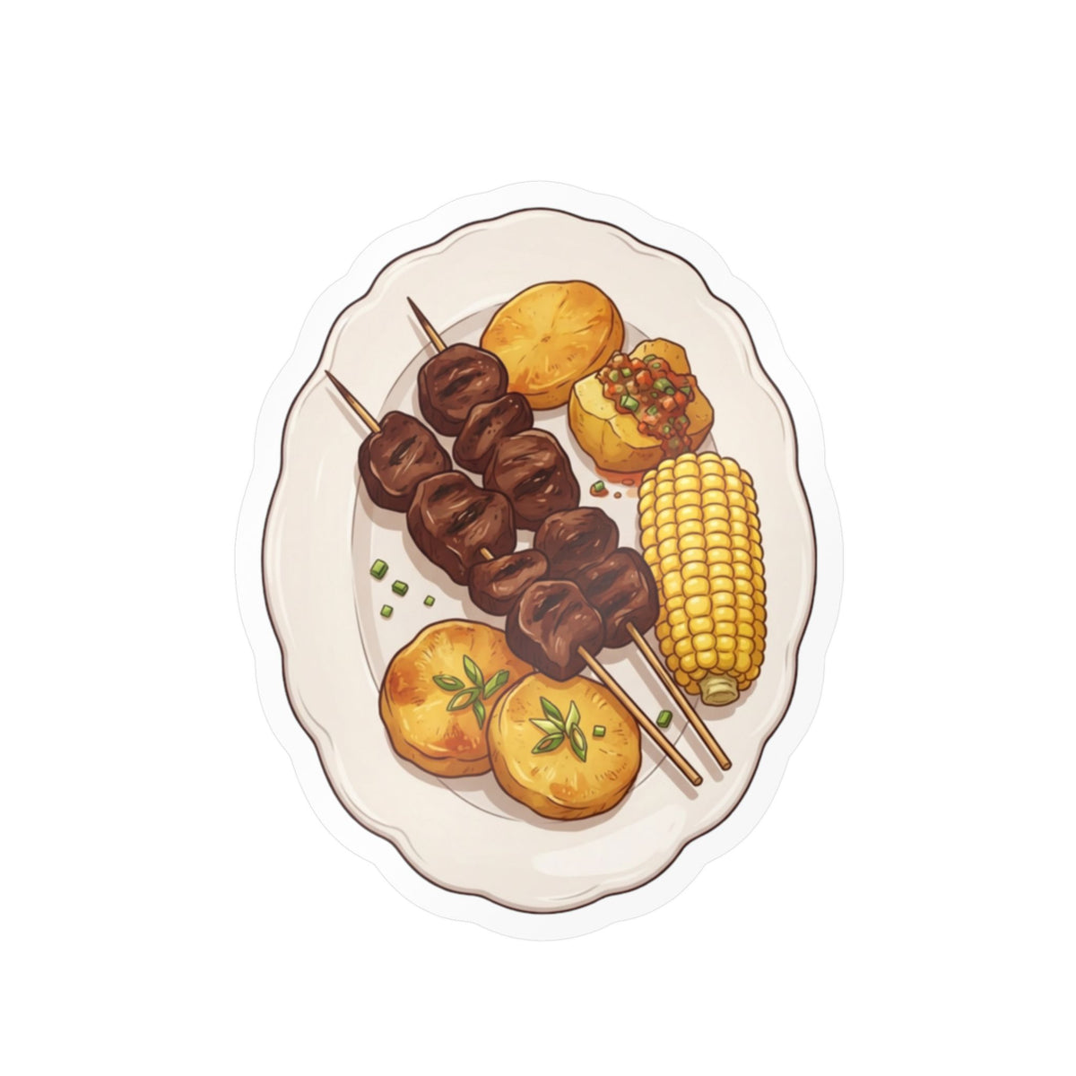 Best Anticuchos Sticker - Peruvian Food Vinyl Decal Gift