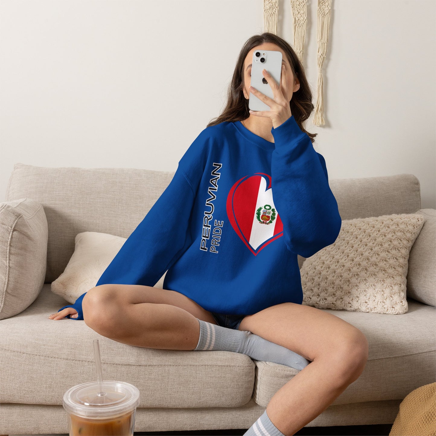 Best Peruvian Unisex Sweatshirt "Peruvian Pride Heart"