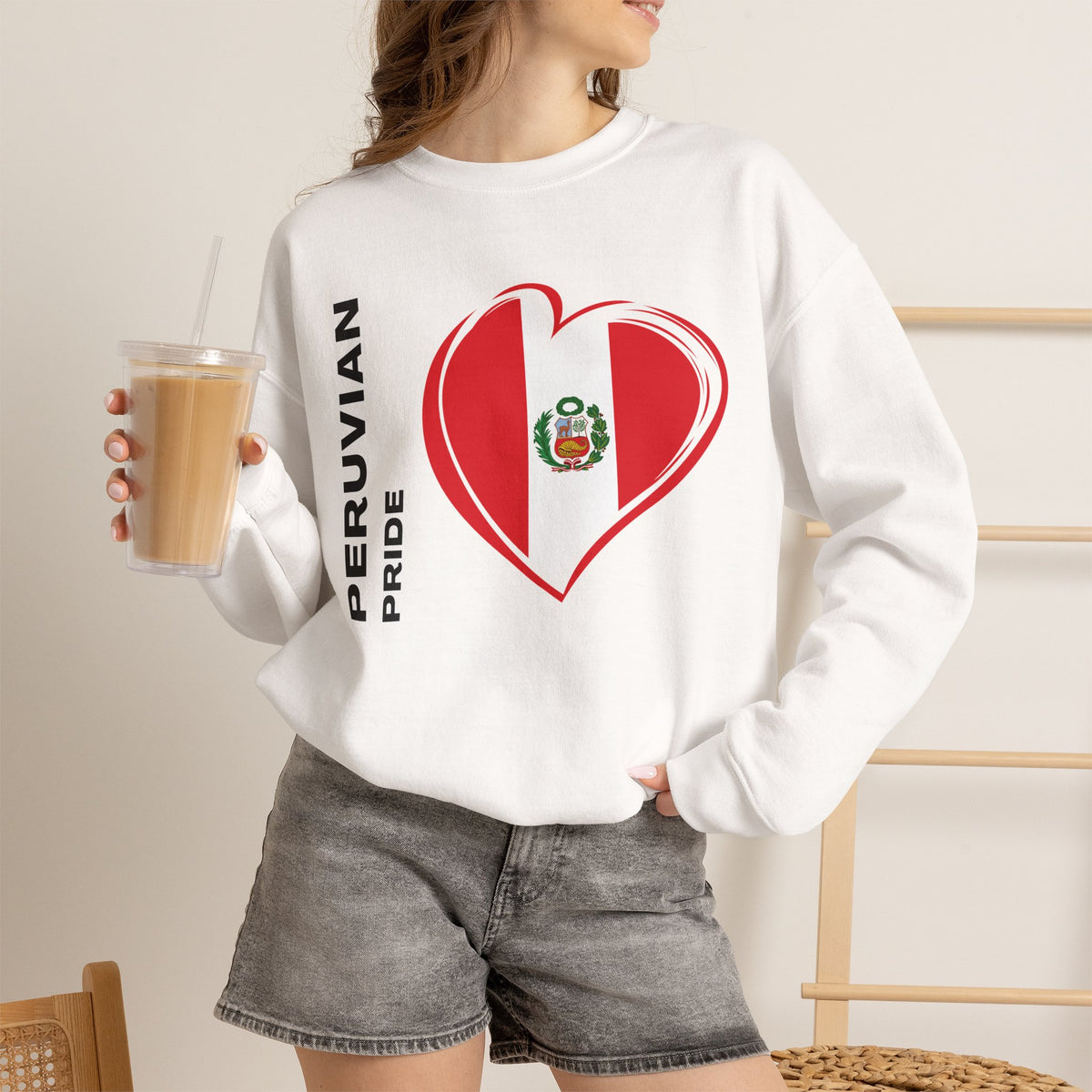 Copy of Best I Love Peru Sweatshirt - Andean Textile Crewneck Gift