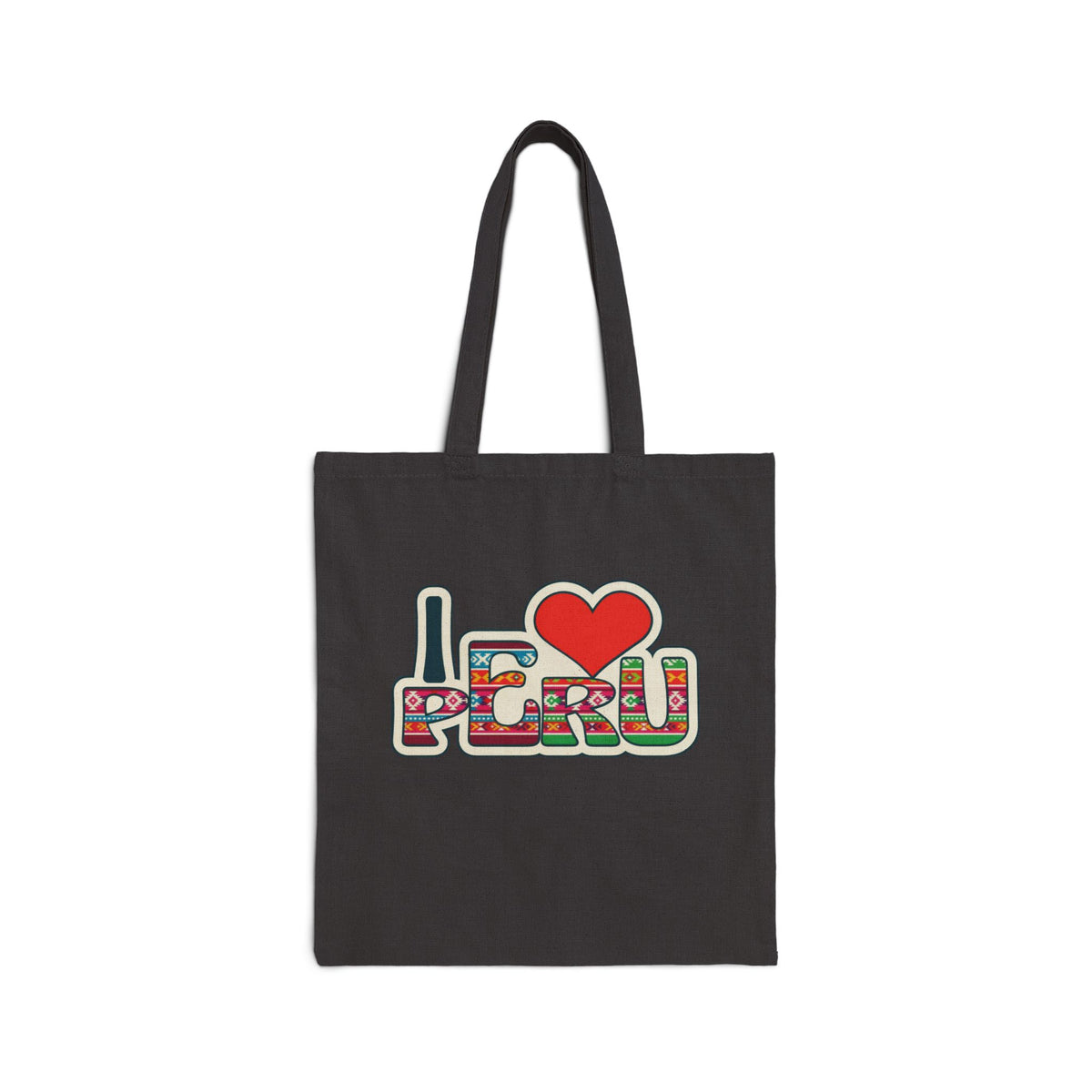 Best I Love Peru Canvas Tote Bag - Textile