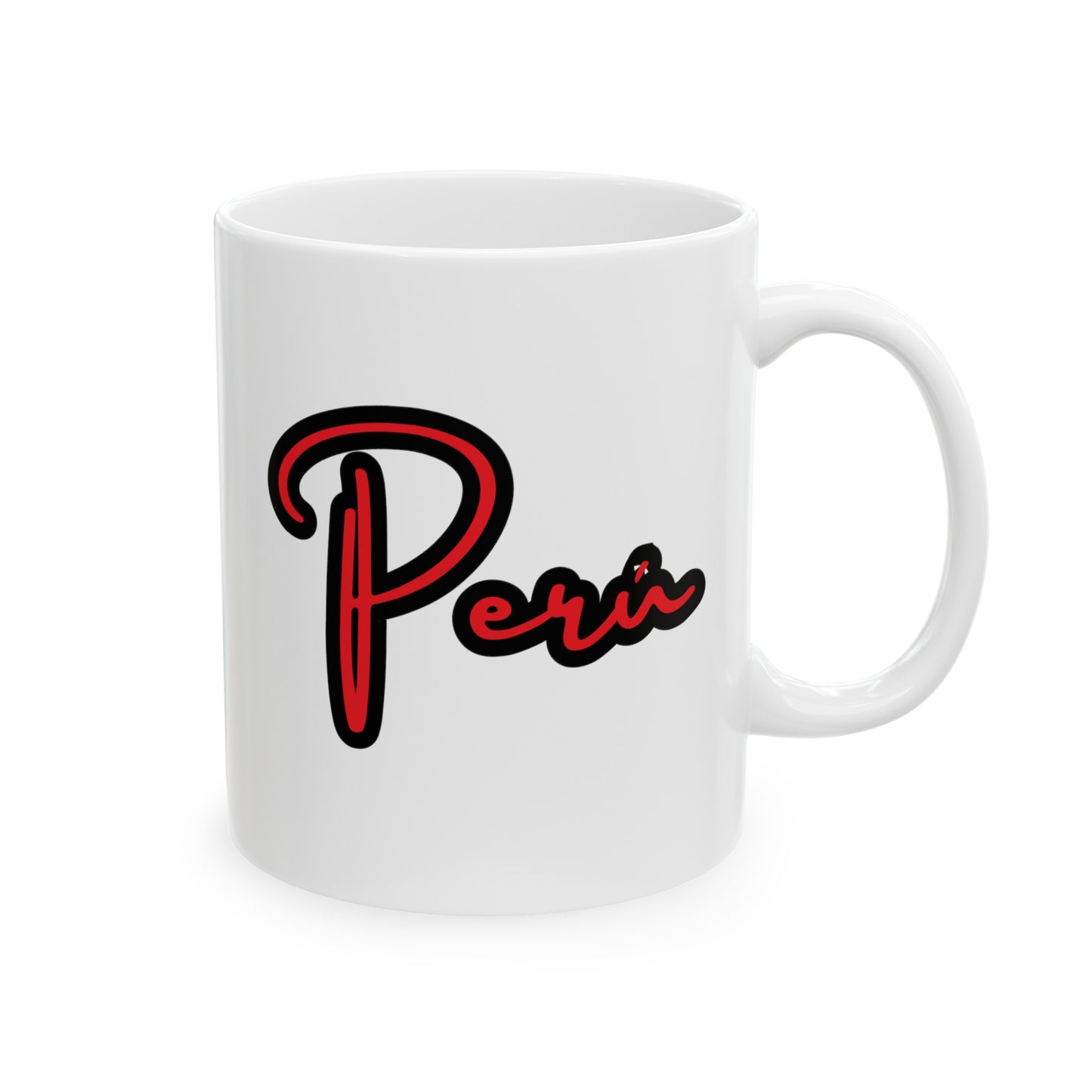 Best Peruvian Ceramic Coffee Mug, (11oz, 15oz) "Peru"