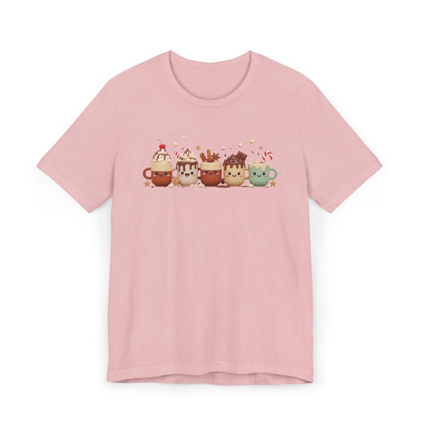 🍫☕ Cute Holiday Cocoa Mugs T-Shirt USA | Festive Coffee Tee