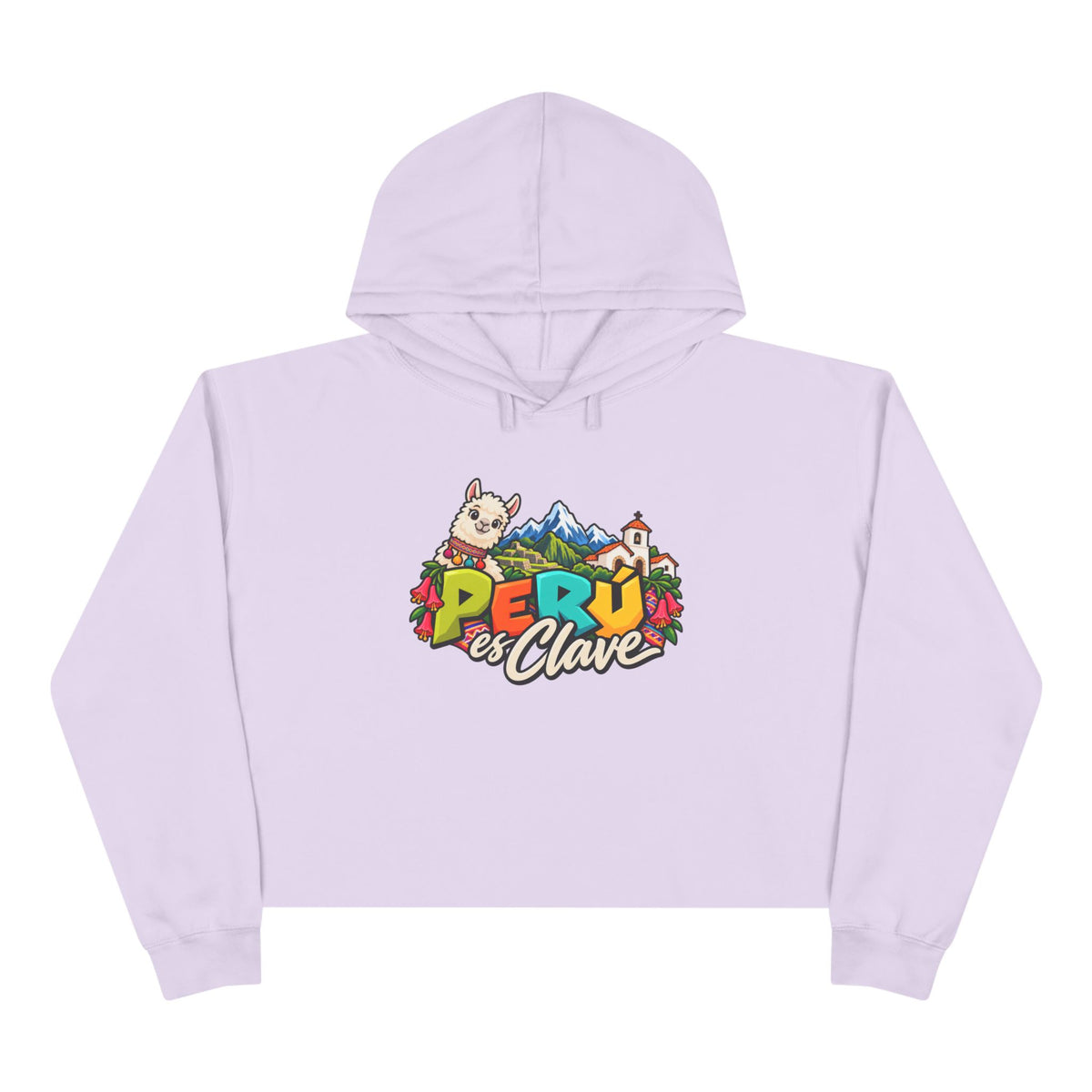 Best Perú es Clave Crop Hoodie - Alpaca & Machu Picchu Gift