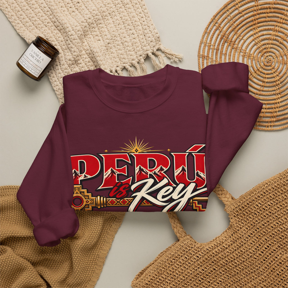 Best Peru is Key Sweatshirt - Golden Sun Andes Crewneck