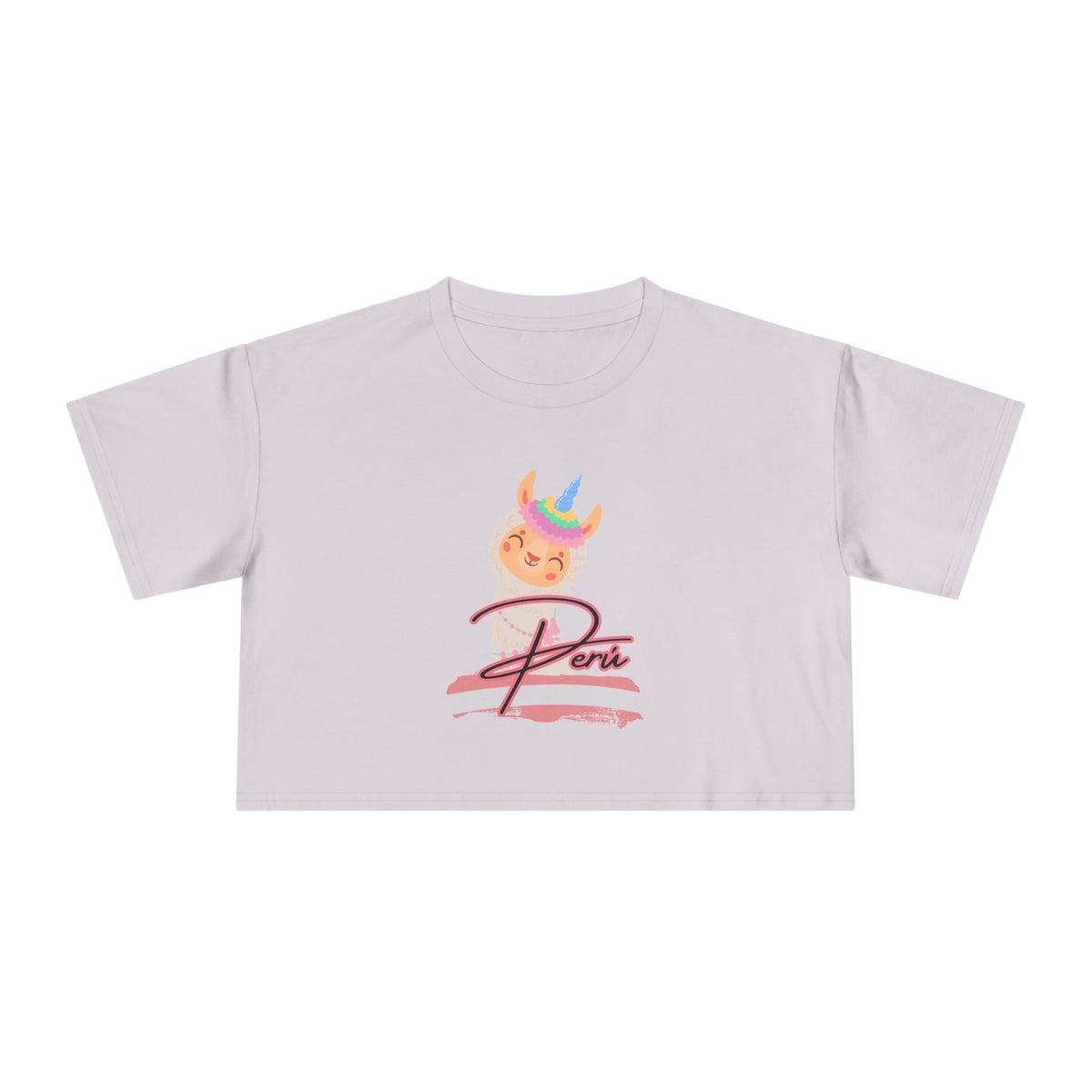 Best Peru Llama Unicorn Crop Top | Peruvian Gift USA