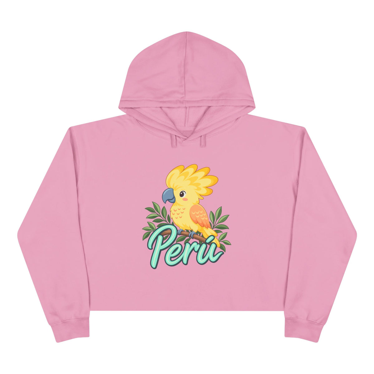 Best Yellow Parrot Peru Crop Hoodie - Cute Bird Gift