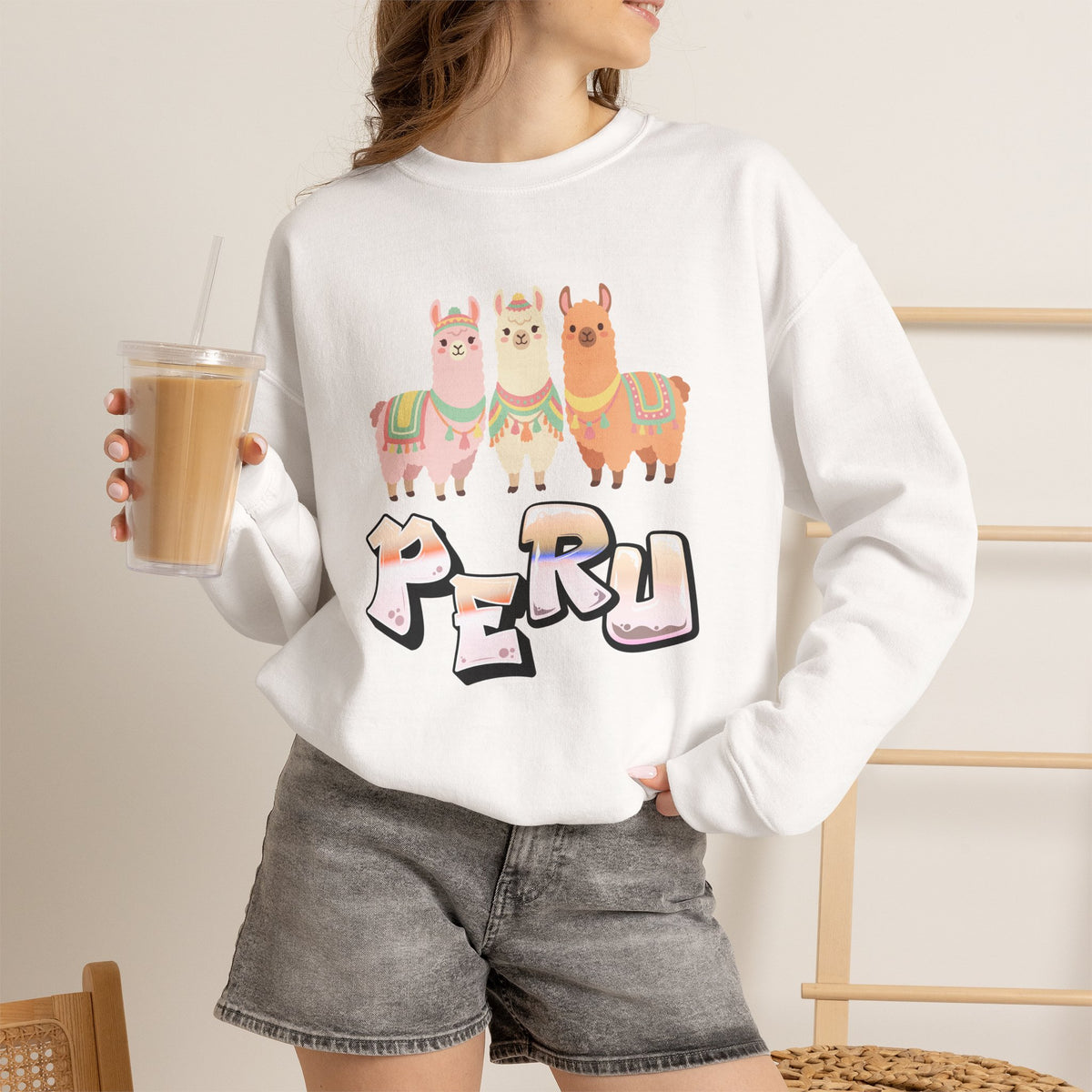 Best Peru Three Llamas Sweatshirt - Peruvian Crewneck